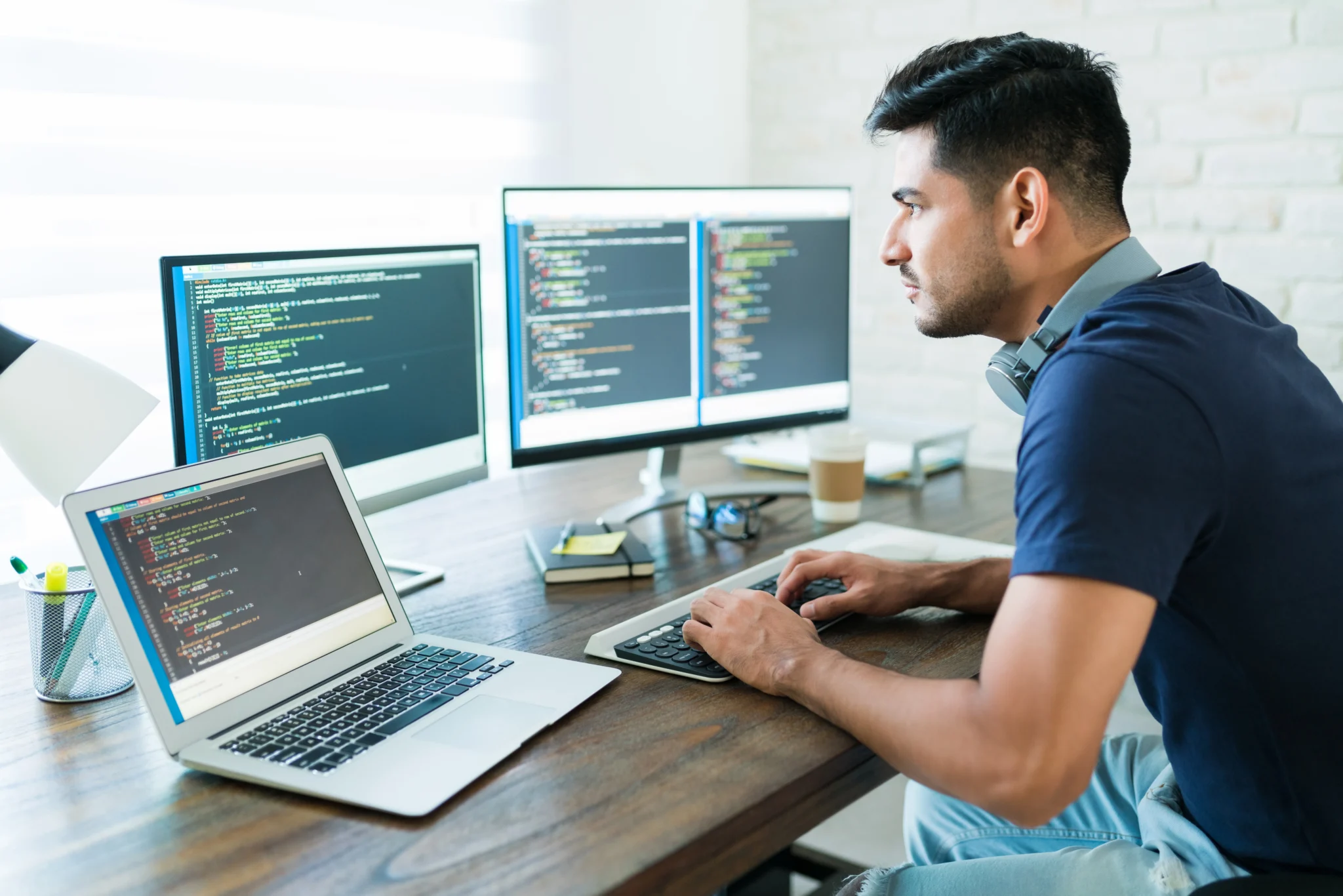 Developer using AI to automate tasks in a coding workflow