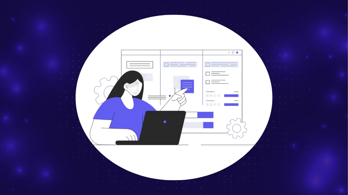 MCP for test automation illustration: an AI agent connecting to a QA stack of tools through one interface