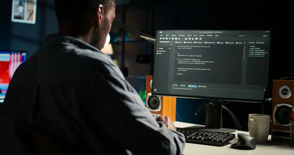 Engineer reviewing a CI/CD pipeline and test failure logs