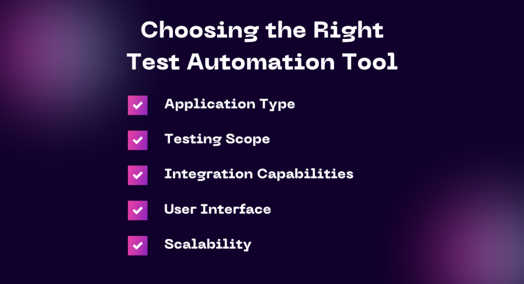 Choosing the Right Test Automation Tool