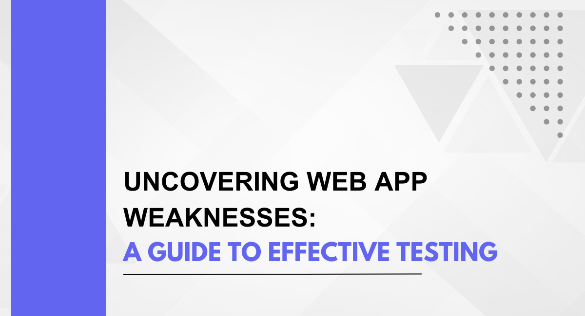 Uncovering Web App Weaknesses: A Guide To Effective Testing