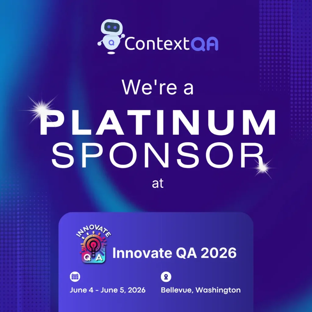 ContextQA at Innovate QA 2026 conference as platinum sponsor