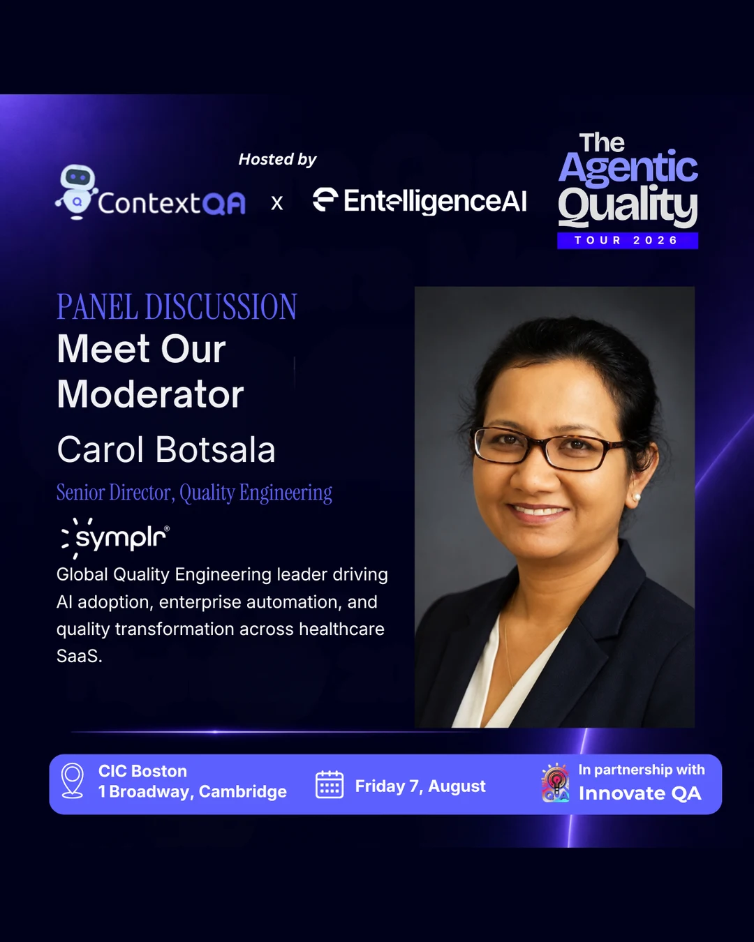 Carol Botsala, Senior Director of Quality Engineering at Symplr